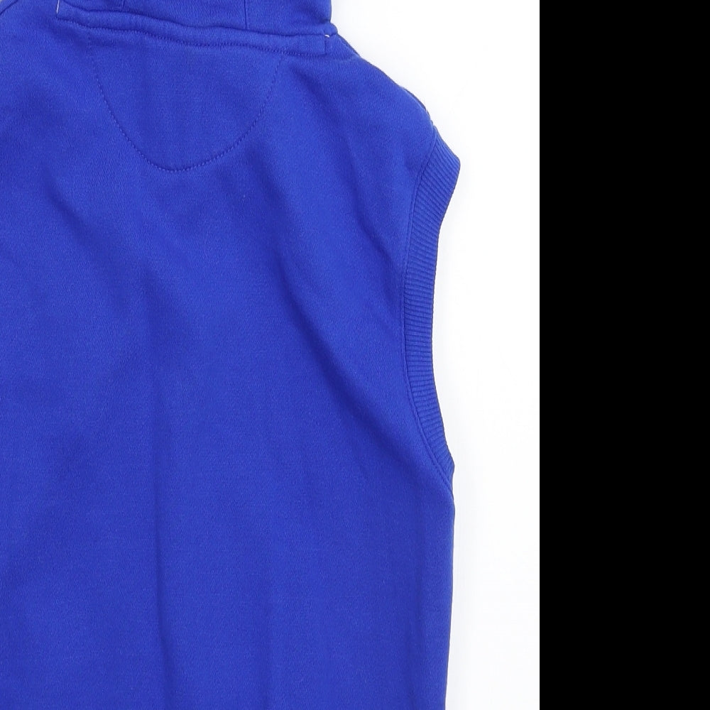Majestic Boys Blue   Full Zip Hoodie Size 9-10 Years