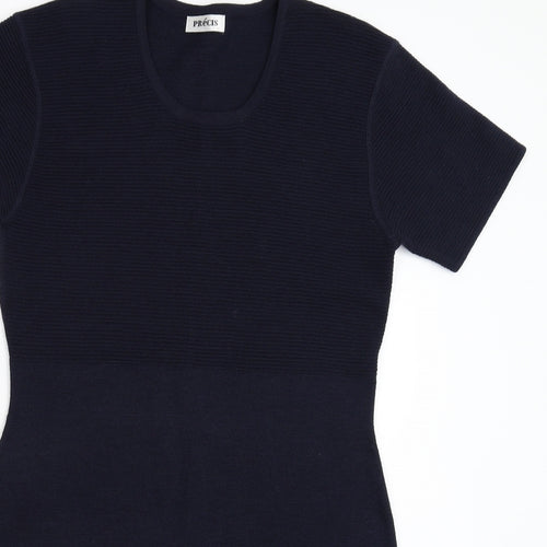 Precis Womens Blue  Knit Jumper Dress  Size L