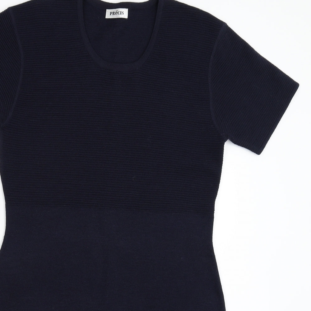 Precis Womens Blue  Knit Jumper Dress  Size L