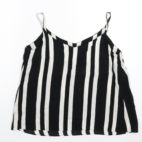 George Womens Multicoloured Striped  Basic Tank Size 14