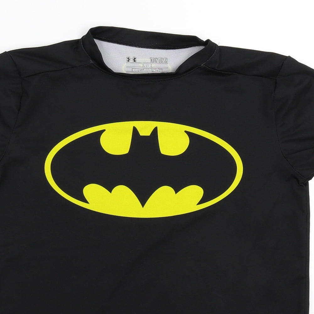 Under armour Boys Black   Jersey T-Shirt Size L  - Batman