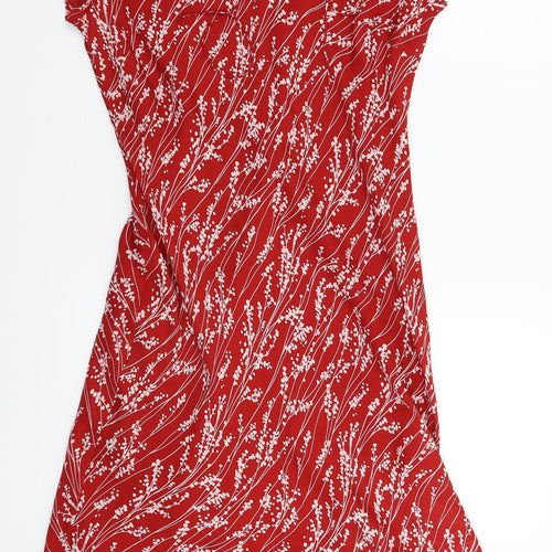 Precis Womens Red Floral  Fit & Flare  Size 14