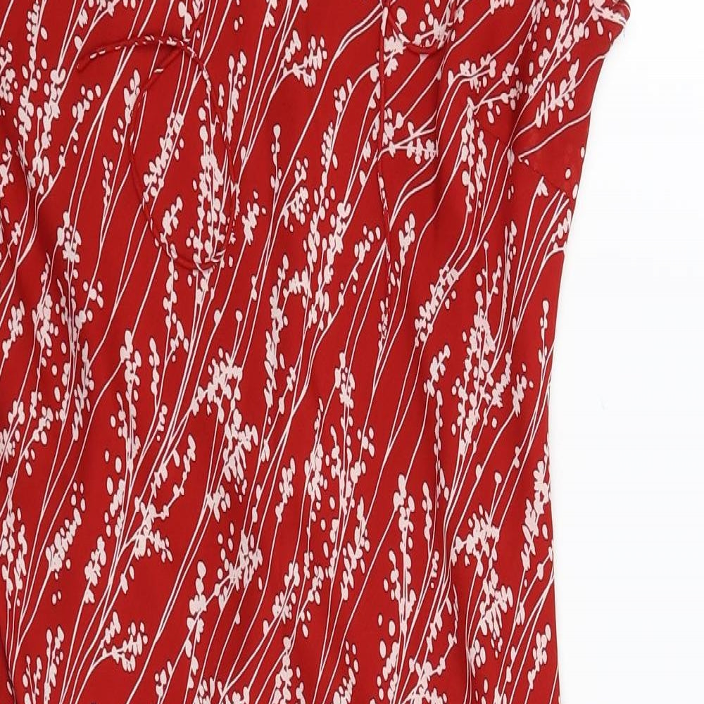 Precis Womens Red Floral  Fit & Flare  Size 14