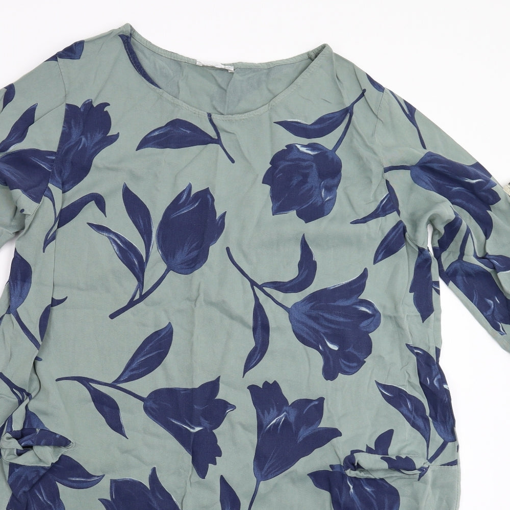 Moda Womens Grey Floral  Shirt Dress  Size 24