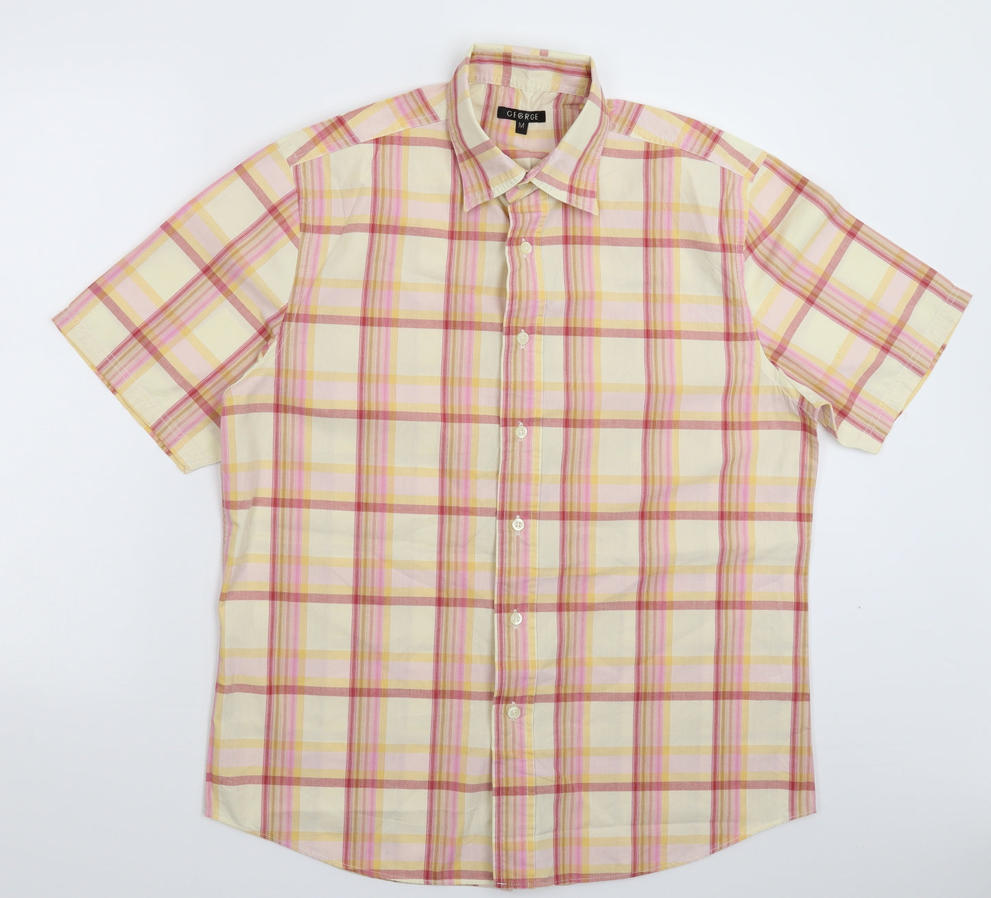 George Mens Multicoloured Check   Button-Up Size M