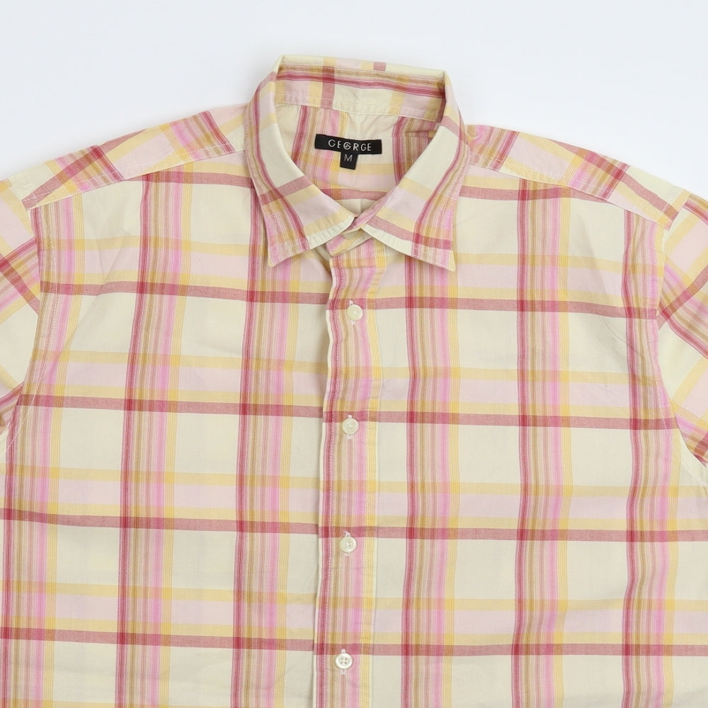 George Mens Multicoloured Check   Button-Up Size M
