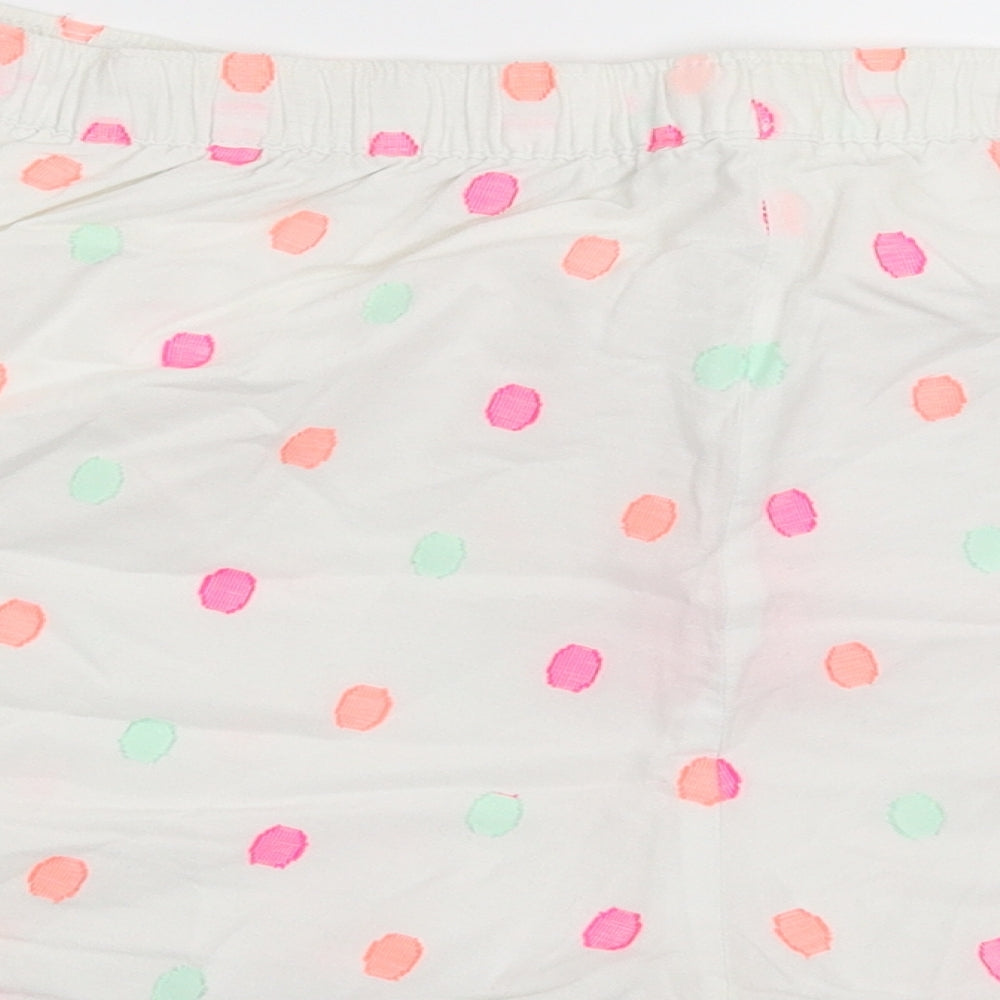 F&F Womens White Polka Dot  Cami Sleep Shorts Size 18
