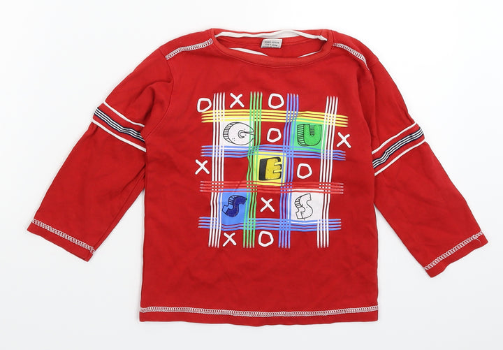 First One Boys Red   Pullover Sweatshirt Size S