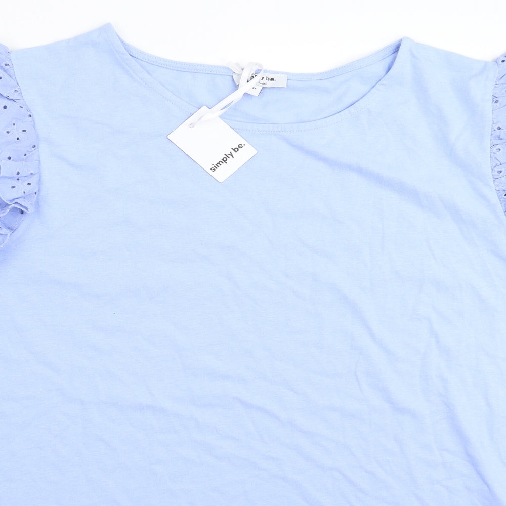 Simply Be Womens Blue   Basic T-Shirt Size 28