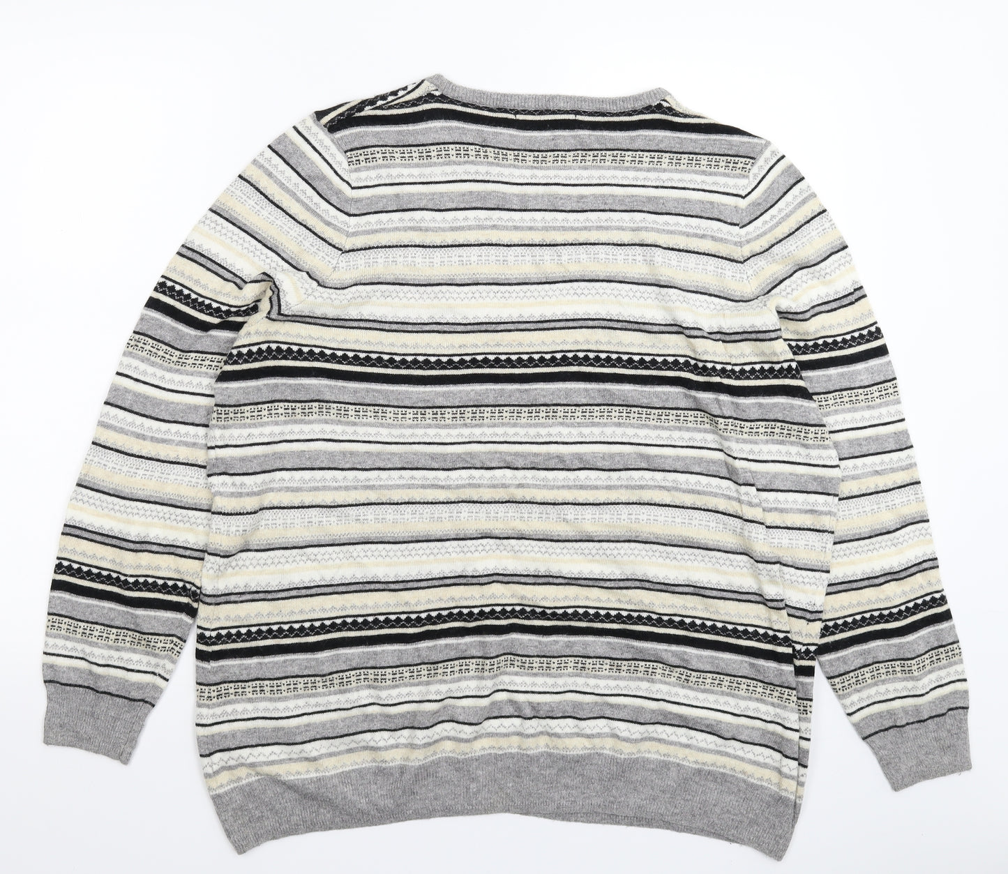 Bonmarché Womens Multicoloured Geometric Knit Pullover Jumper Size L