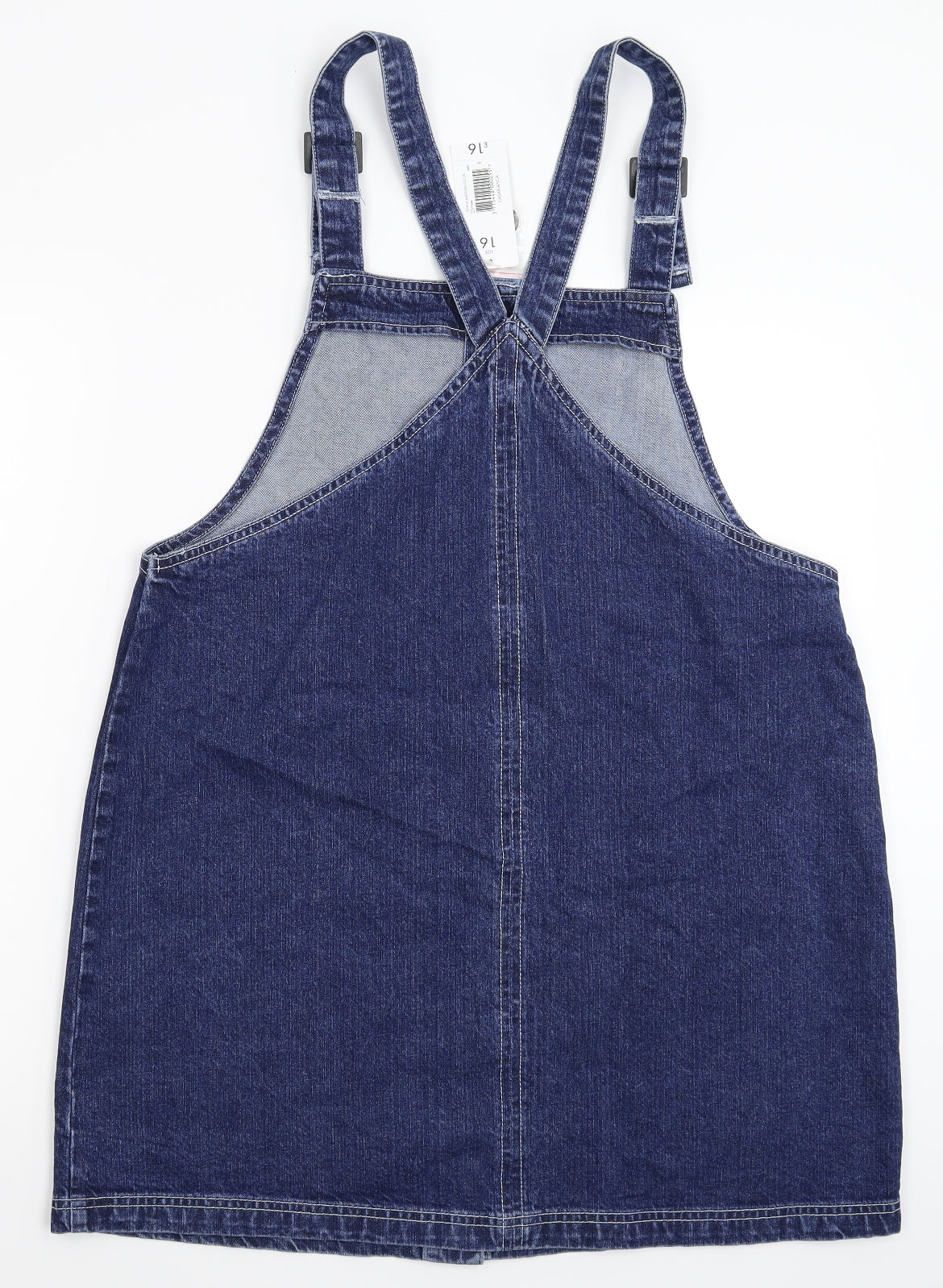 Papaya Womens Blue  Denim Pinafore/Dungaree Dress  Size 16