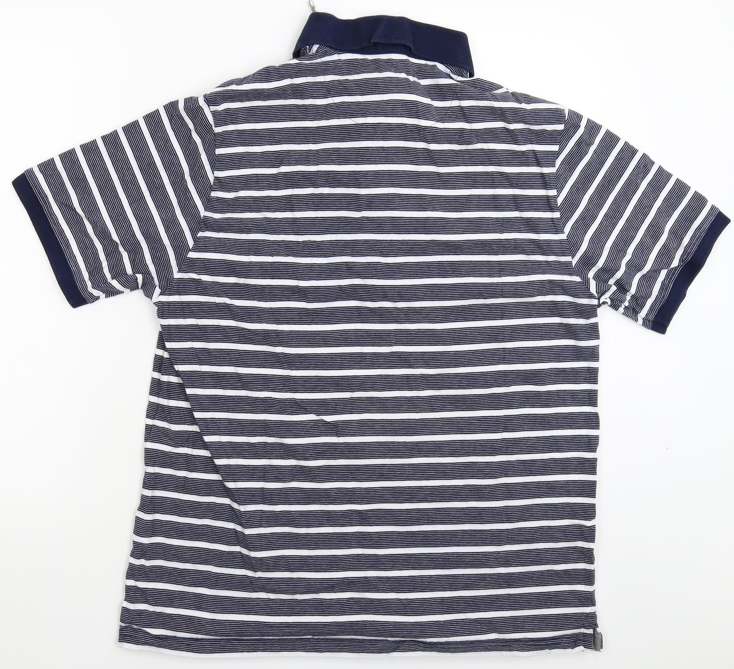 Marks and Spencer Mens Blue Striped   Polo Size L