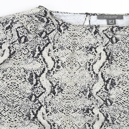 Primark Womens Multicoloured Animal Print  Basic Blouse Size 18