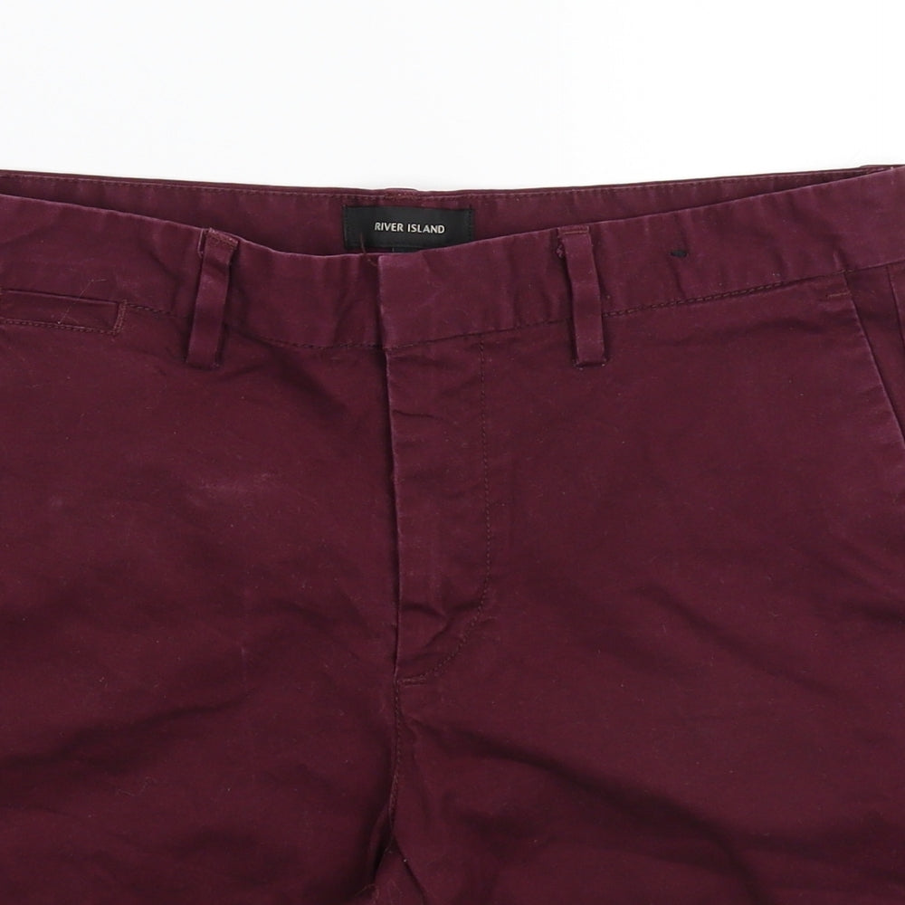 River Island Mens Purple   Chino Shorts Size 30