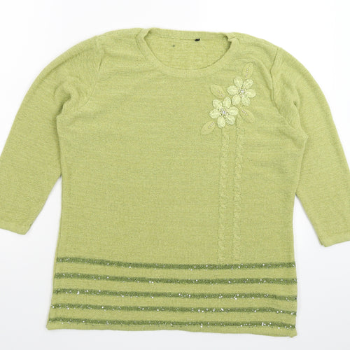 Preworn Womens Green  Knit Pullover Jumper Size M