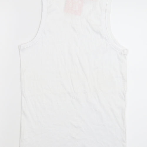 Lee Cooper Mens White   Basic Tank Size L