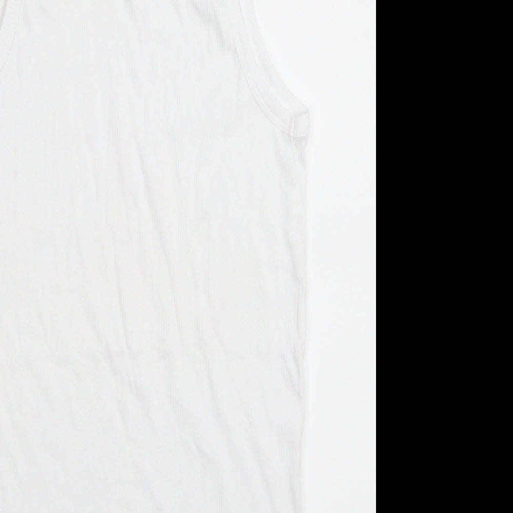 Lee Cooper Mens White   Basic Tank Size L