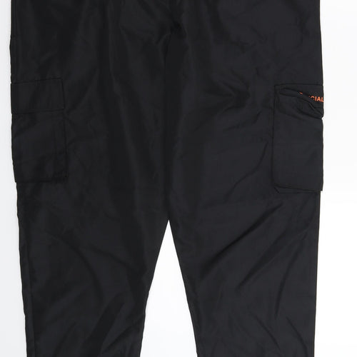 Boohoo Mens Black   Cargo Trousers Size L L31 in