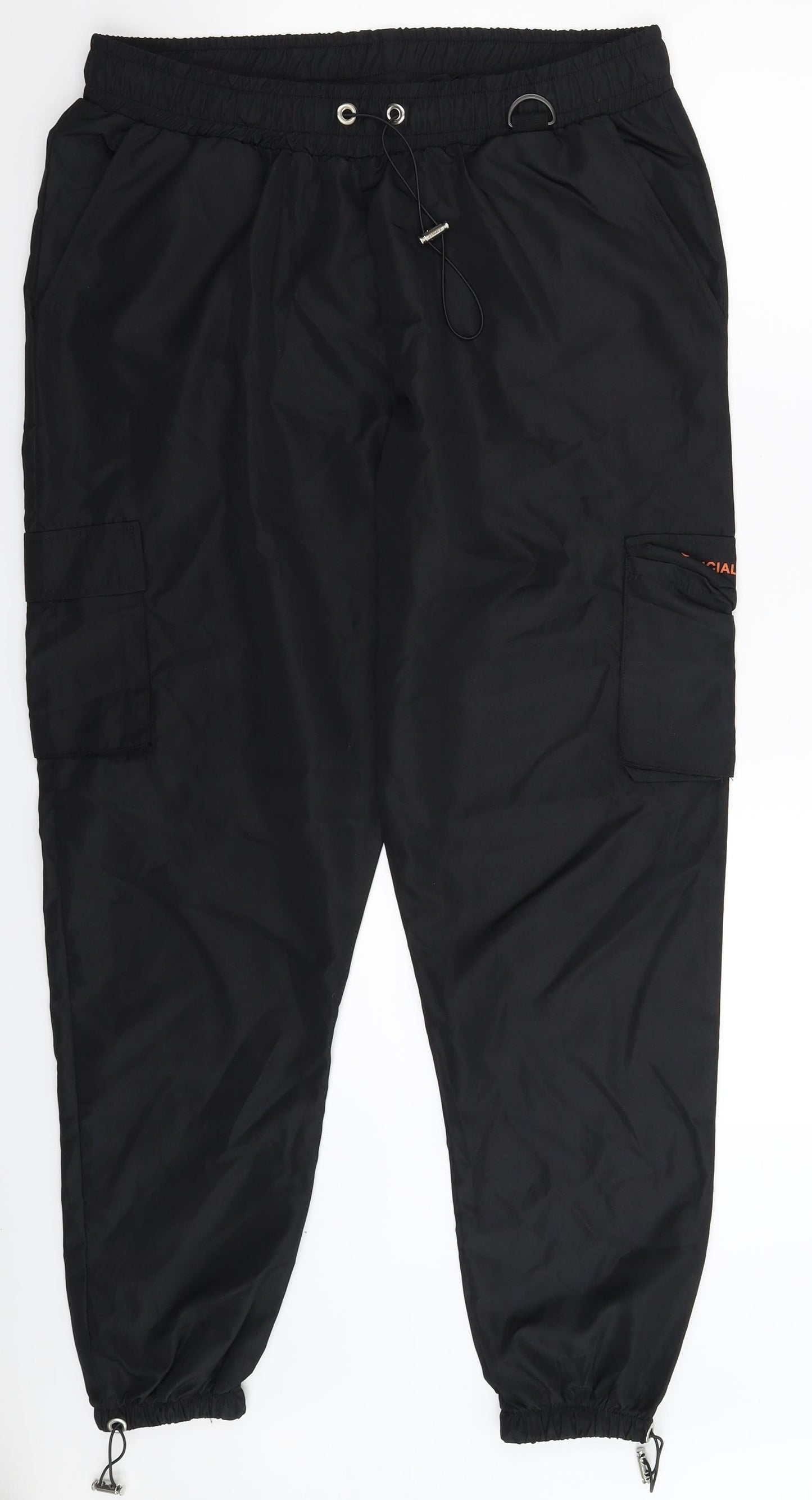Boohoo Mens Black   Cargo Trousers Size L L31 in
