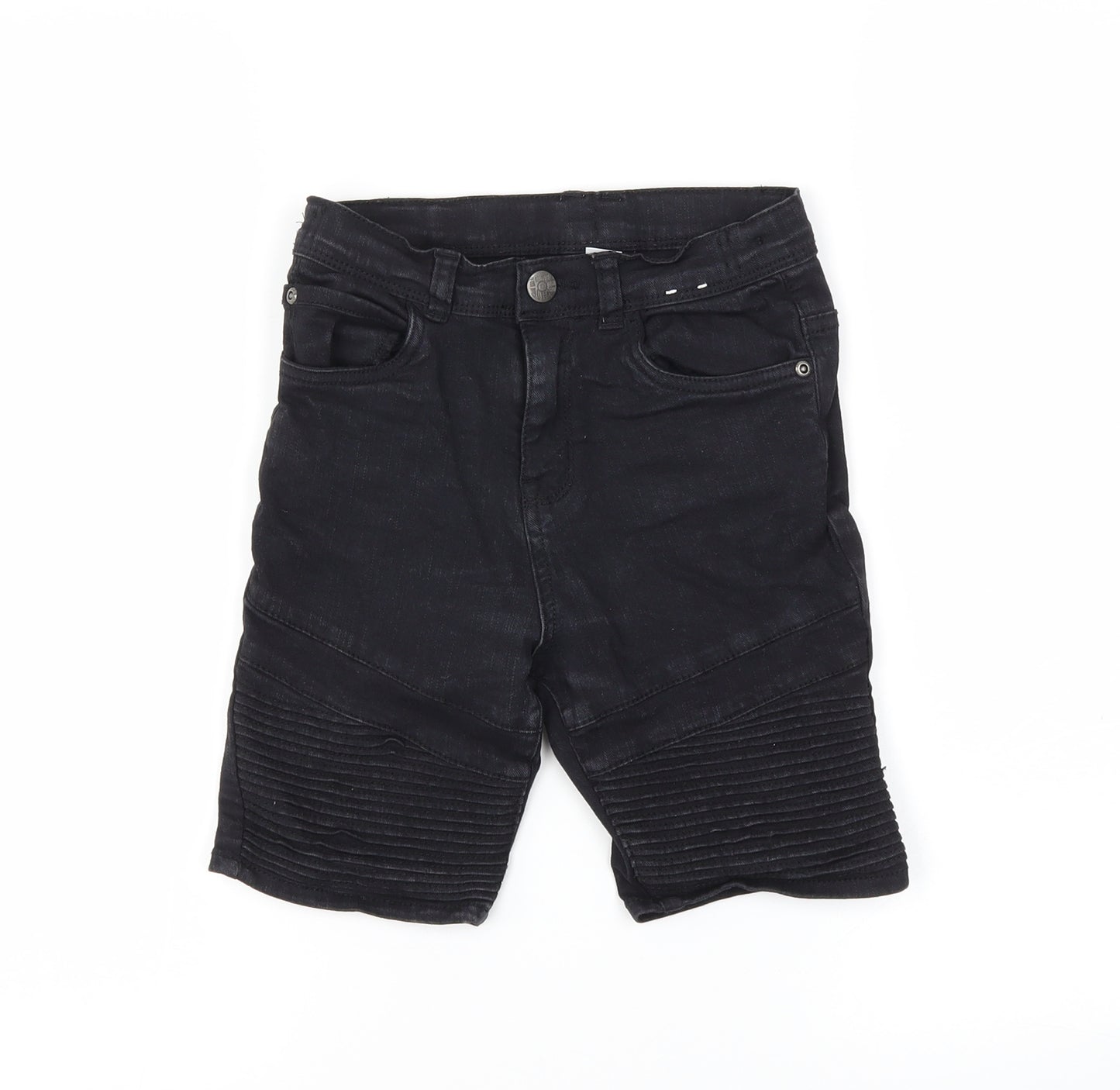 TU Boys Black  Denim Bermuda Shorts Size 7 Years