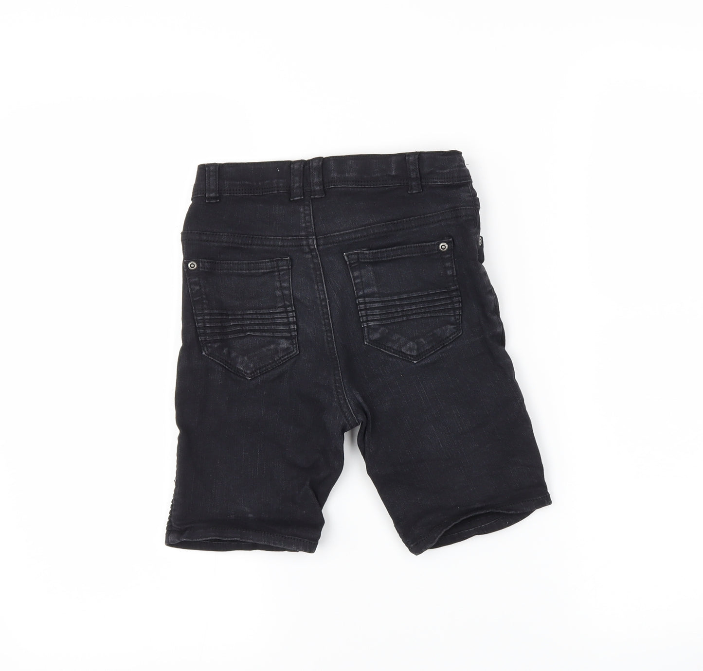 TU Boys Black  Denim Bermuda Shorts Size 7 Years