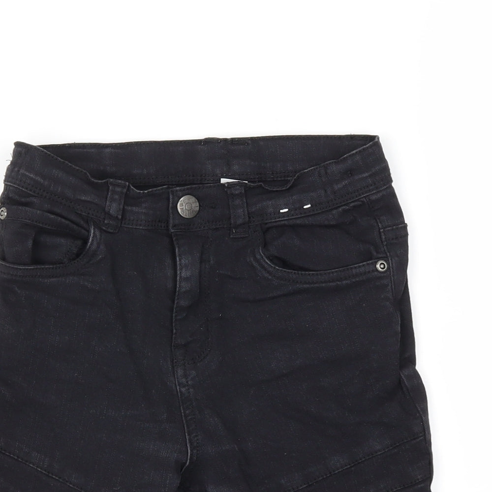 TU Boys Black  Denim Bermuda Shorts Size 7 Years