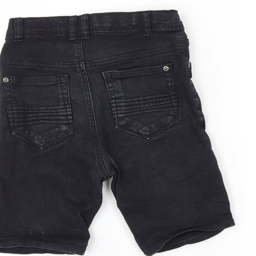TU Boys Black  Denim Bermuda Shorts Size 7 Years
