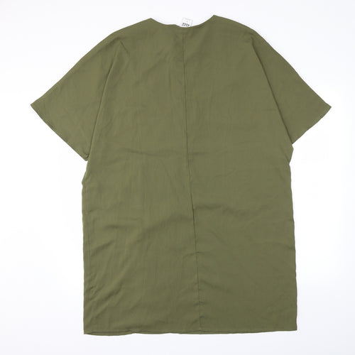 VERO MODA Womens Green   Wrap Button-Up Size XL