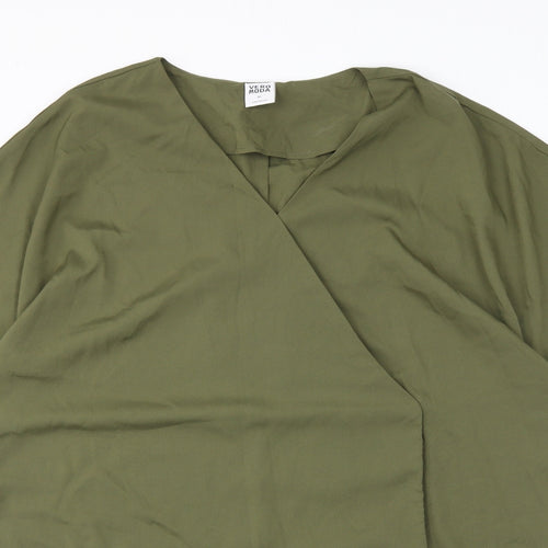 VERO MODA Womens Green   Wrap Button-Up Size XL