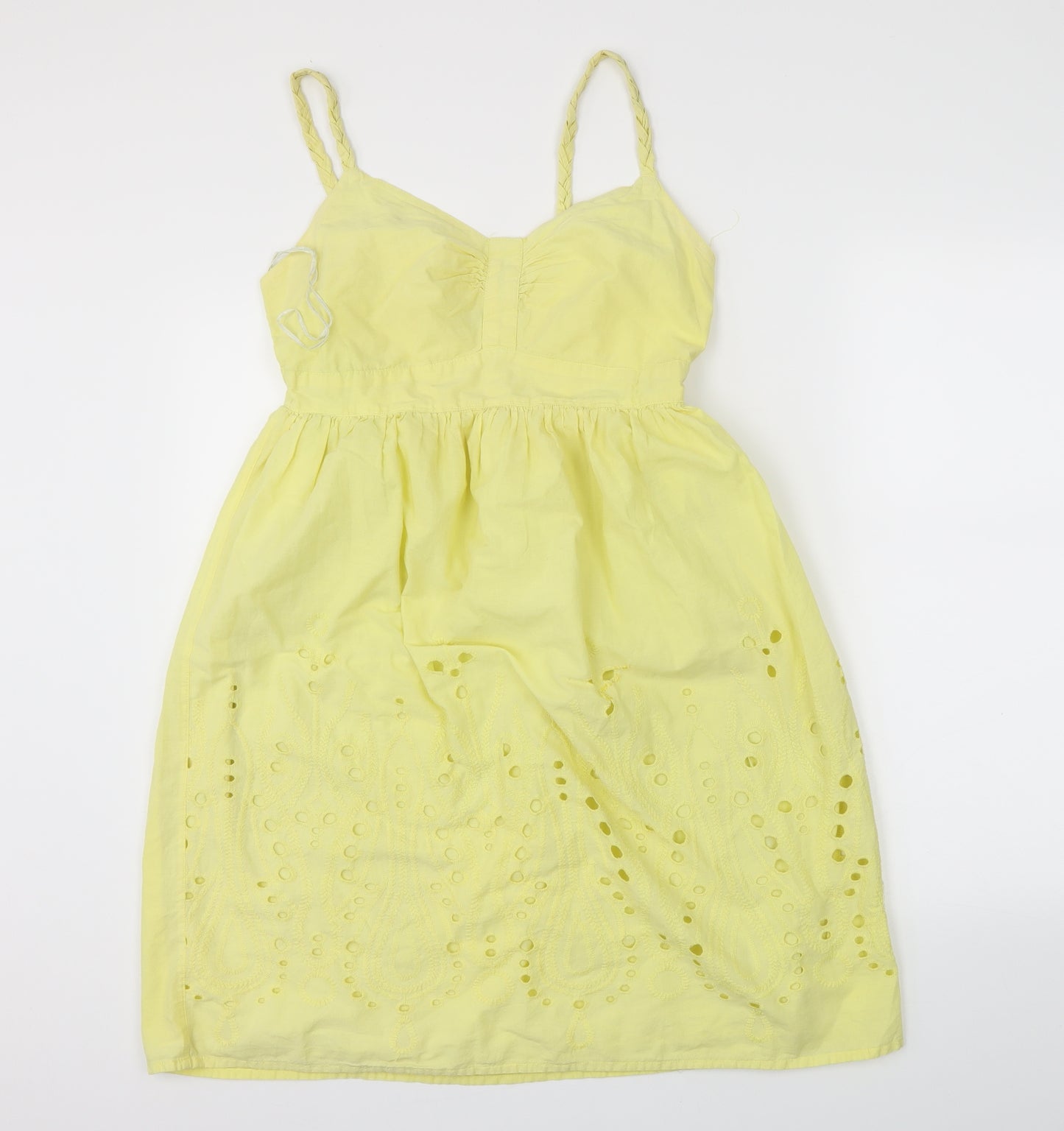 F&F Womens Yellow   Skater Dress  Size 12