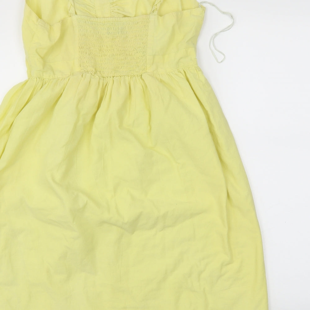 F&F Womens Yellow   Skater Dress  Size 12
