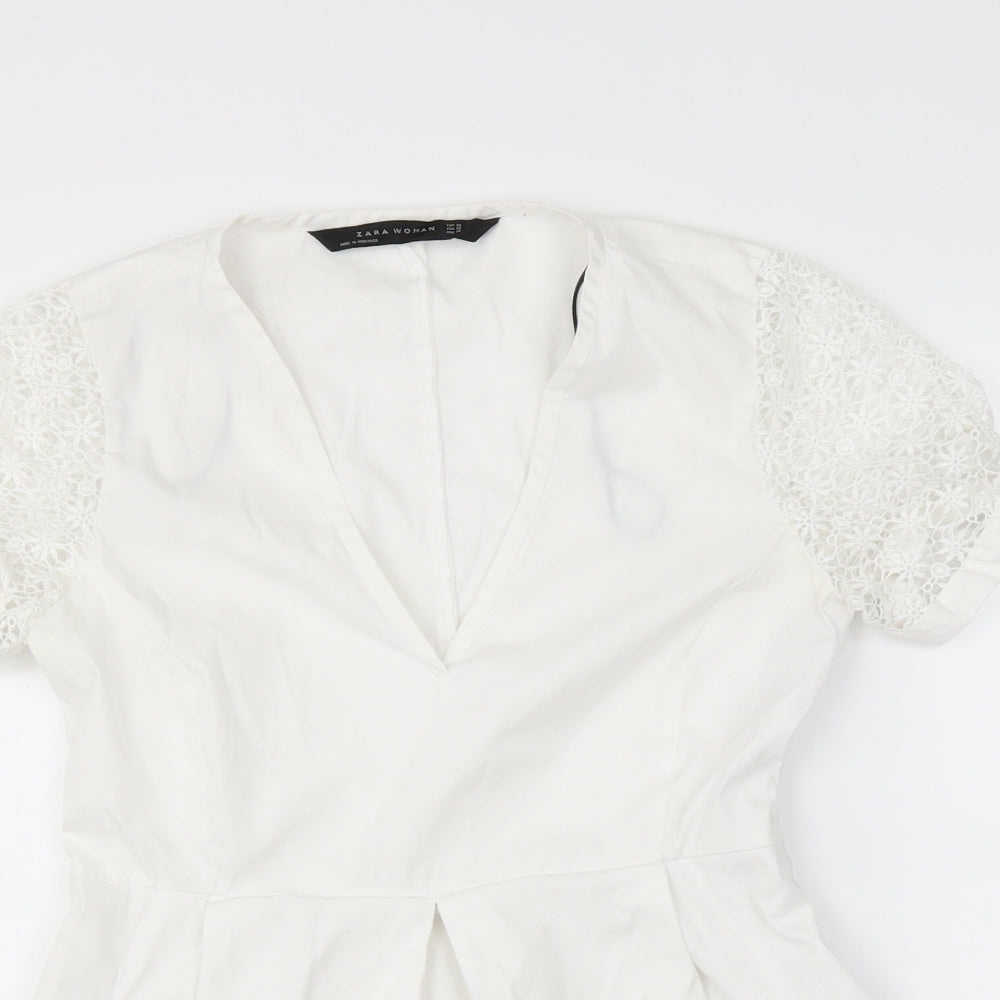 Zara Womens White   Basic Blouse Size XS