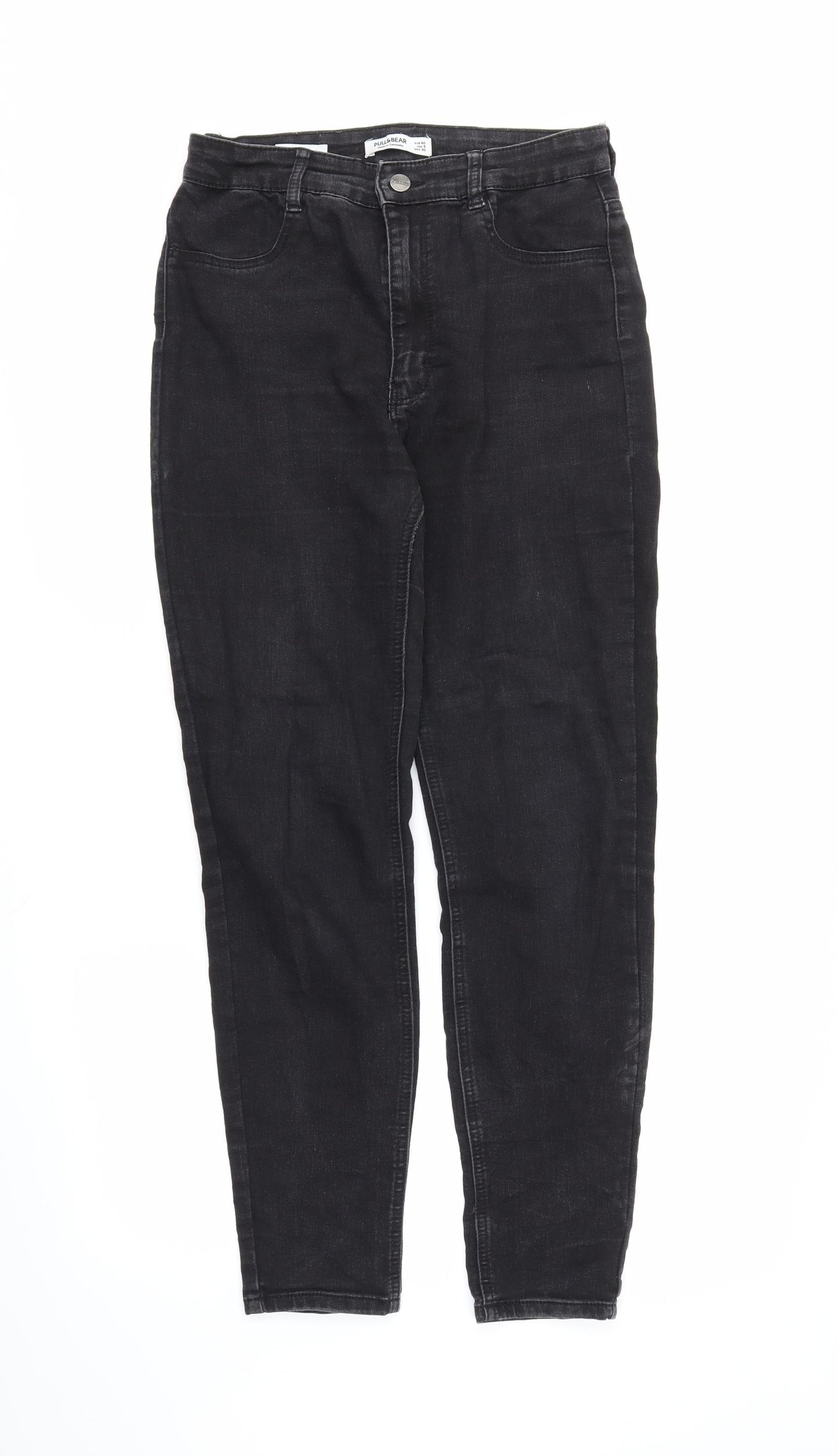 Pull&Bear Womens Black  Denim Skinny Jeans Size 12 L27 in