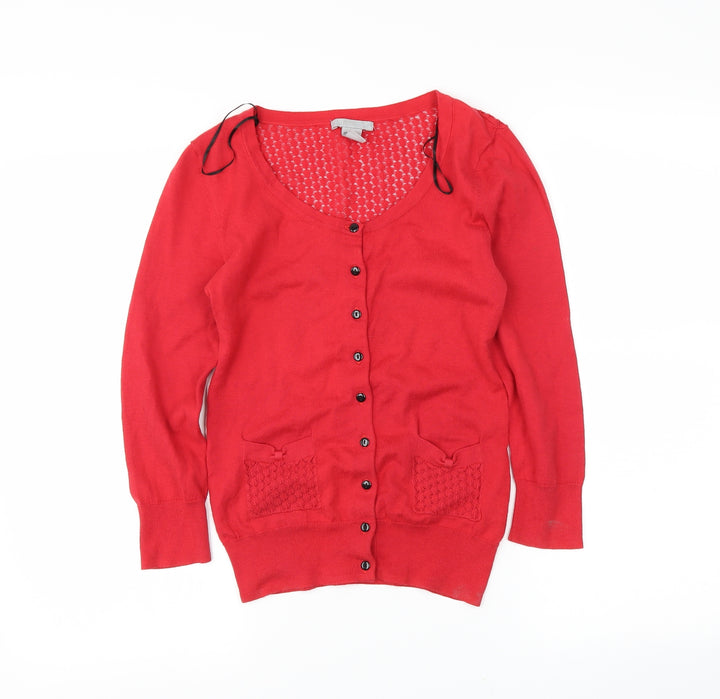 H&M Womens Red   Cardigan Jumper Size XS