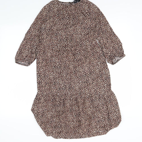 newlook Womens Brown Animal Print  Trapeze & Swing  Size 6