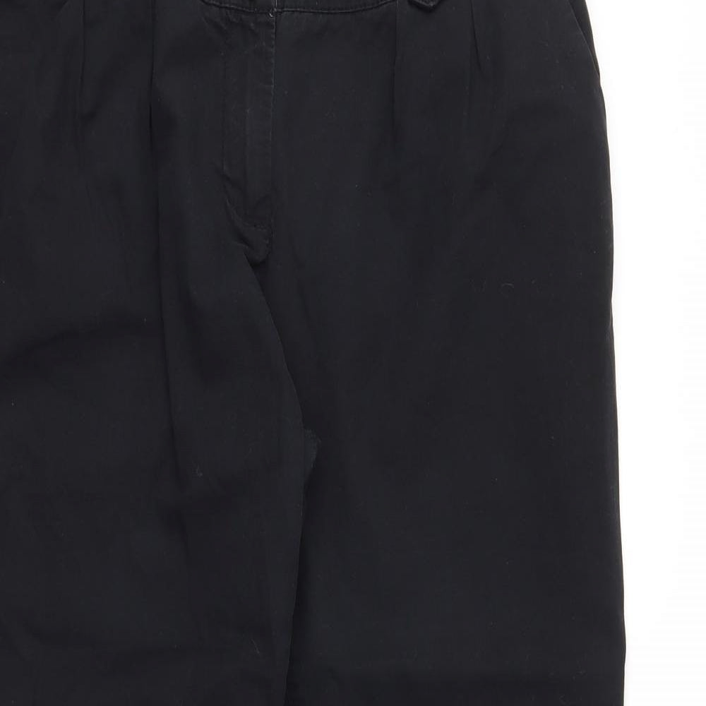 NEXT Womens Black   Chino Trousers Size 16 L22 in