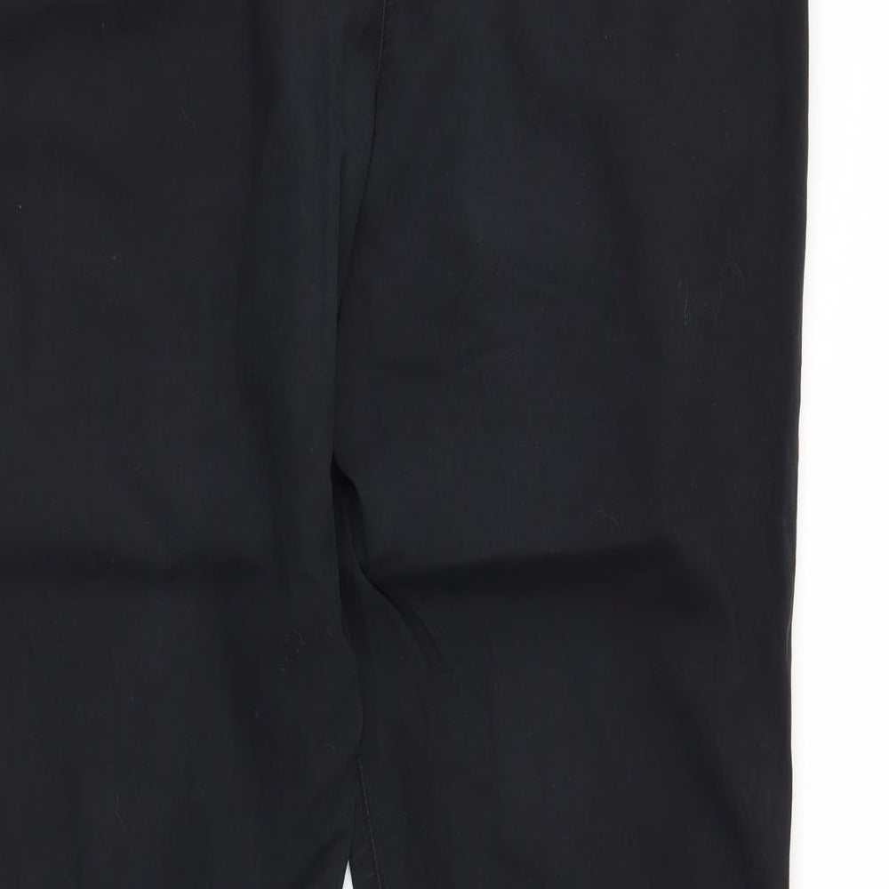 NEXT Womens Black   Chino Trousers Size 16 L22 in