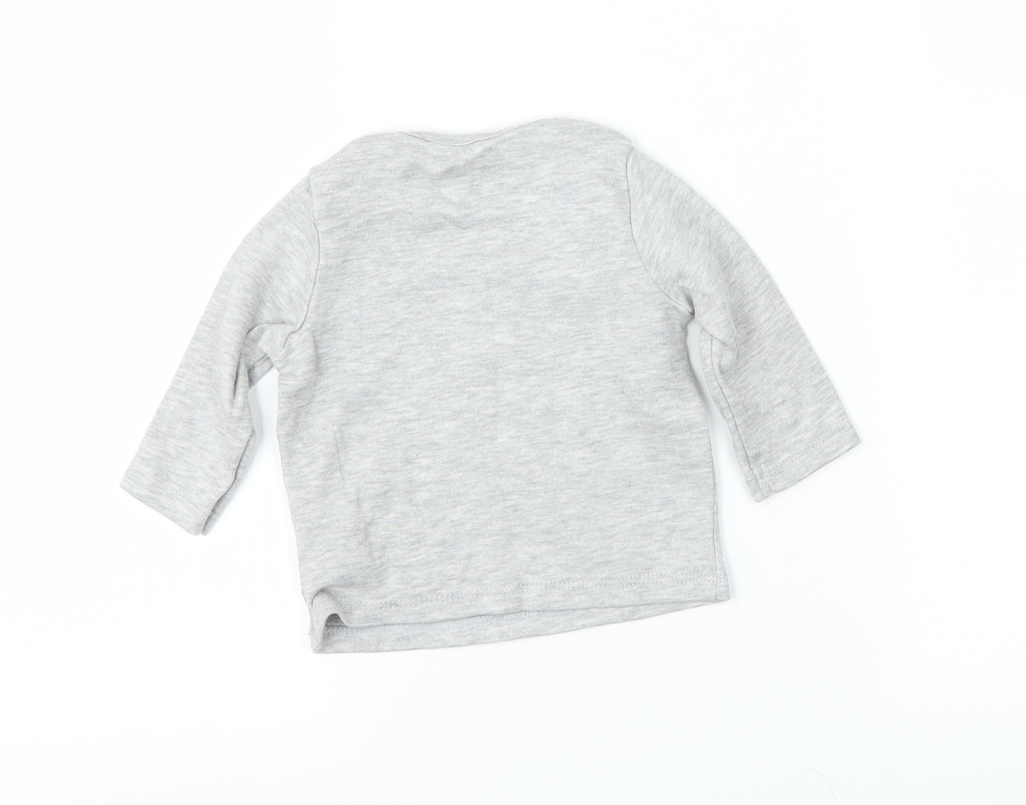 F&F Girls Grey   Basic T-Shirt Size 0-3 Months