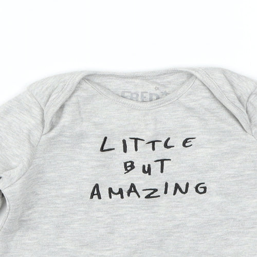 F&F Girls Grey   Basic T-Shirt Size 0-3 Months