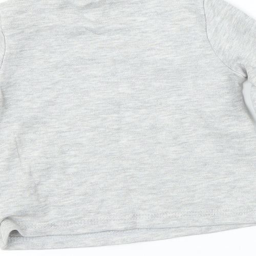 F&F Girls Grey   Basic T-Shirt Size 0-3 Months