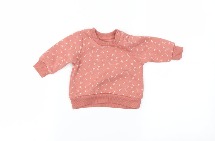 Primark Girls Pink Floral  Pullover Jumper Size 0-3 Months