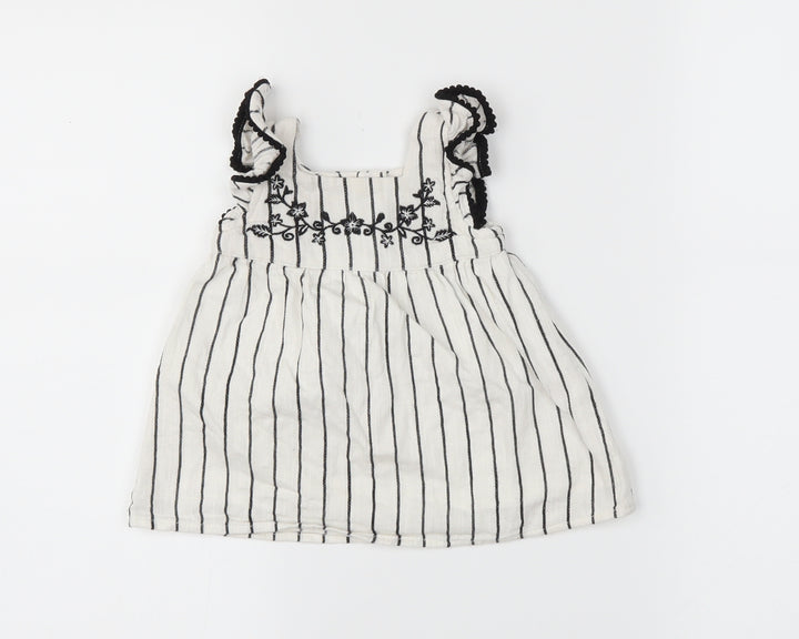 Primark Girls White Striped Trapeze & Swing Size 0-3 Months