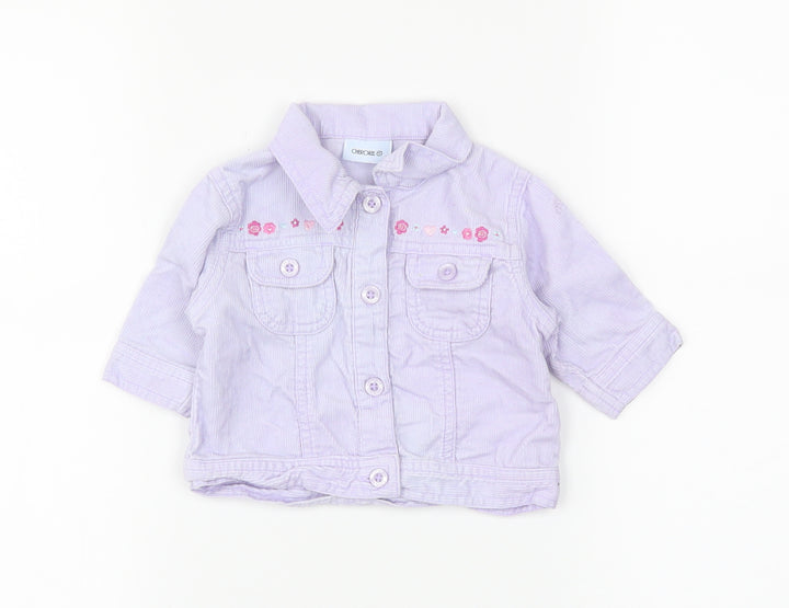 Cherokee Girls Purple Gilet Jacket Size 0-3 Months