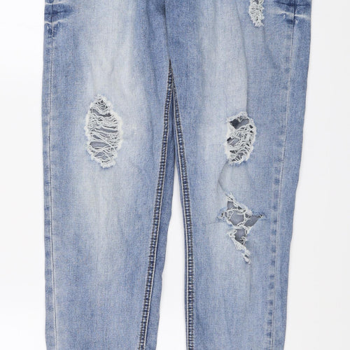 Boohoo Womens Blue  Denim Skinny Jeans Size 10 L27 in