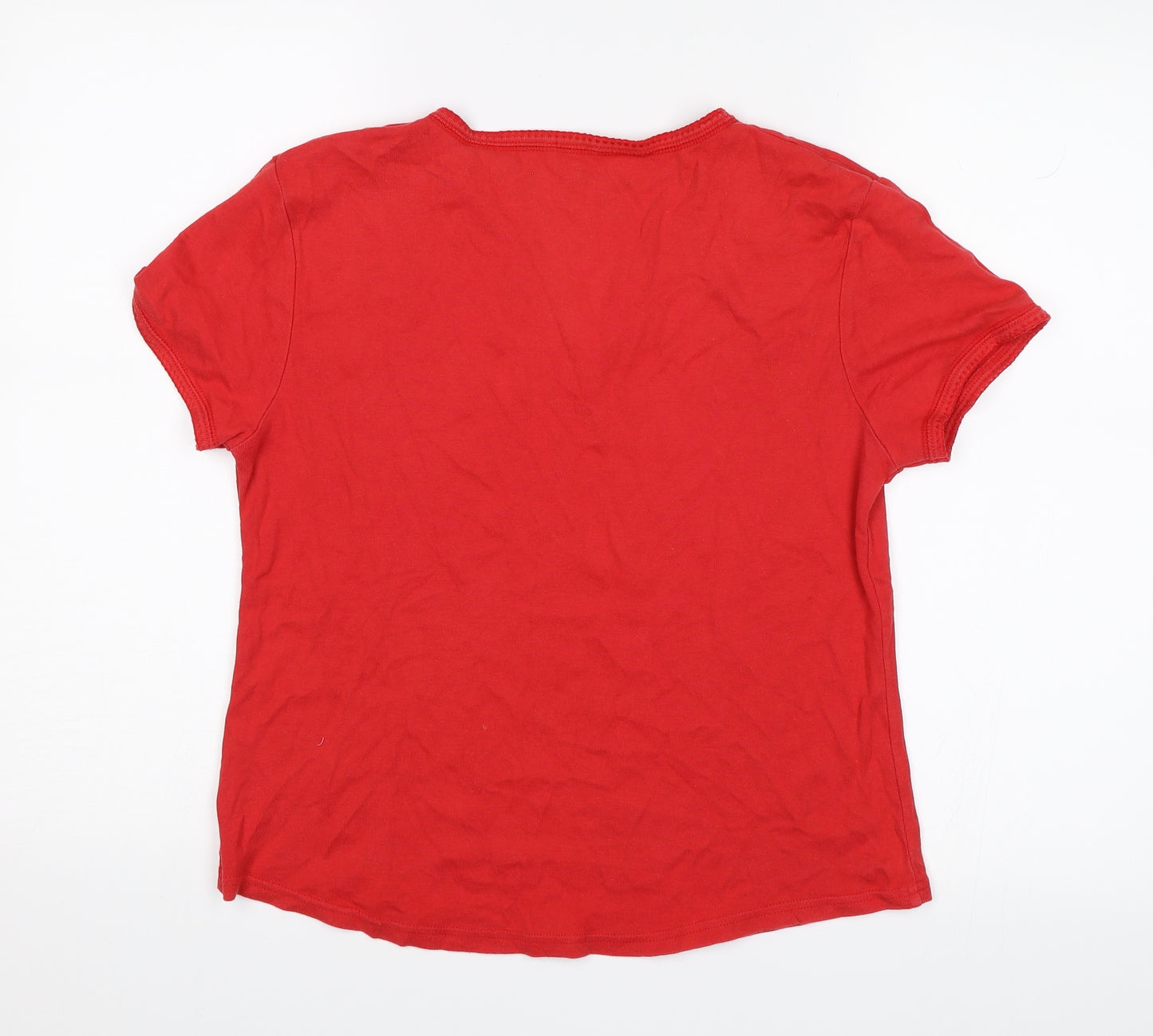 Etam Womens Red   Basic T-Shirt Size 16