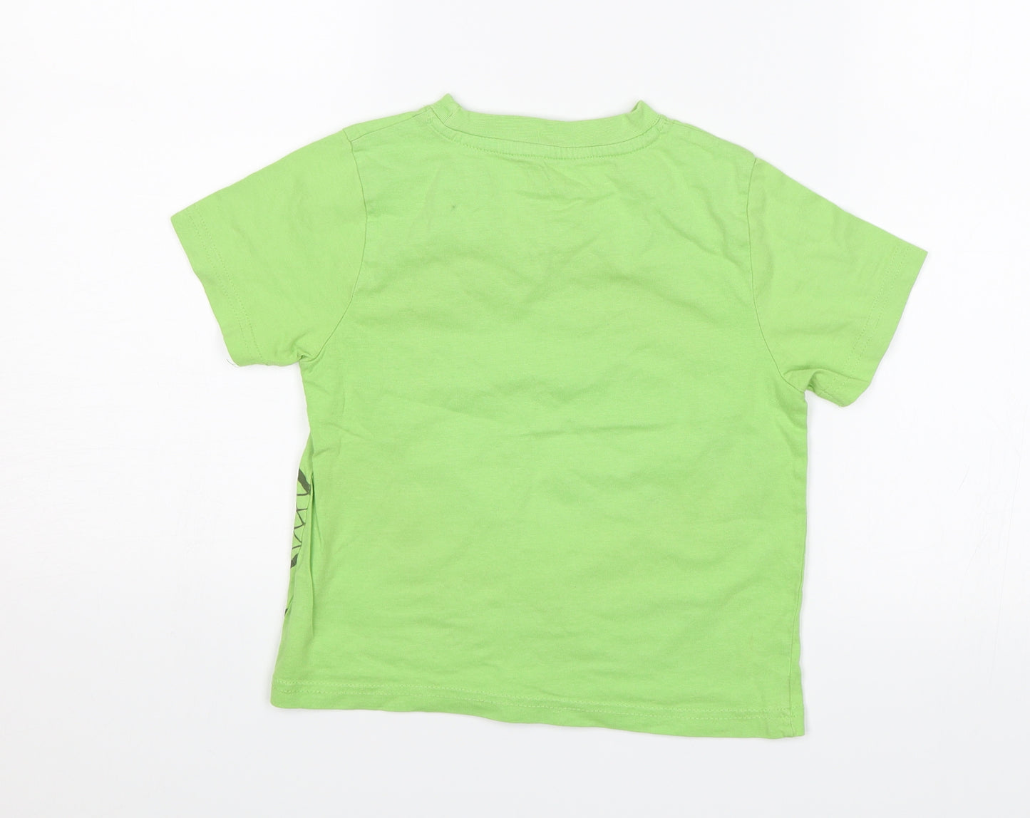 Rebel Boys Green   Basic T-Shirt Size 3-4 Years  - Dinosaur