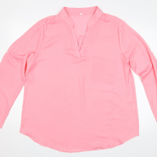 Preworn Womens Pink   Basic Blouse Size 4XL
