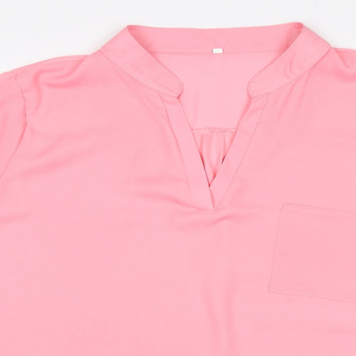 Preworn Womens Pink   Basic Blouse Size 4XL