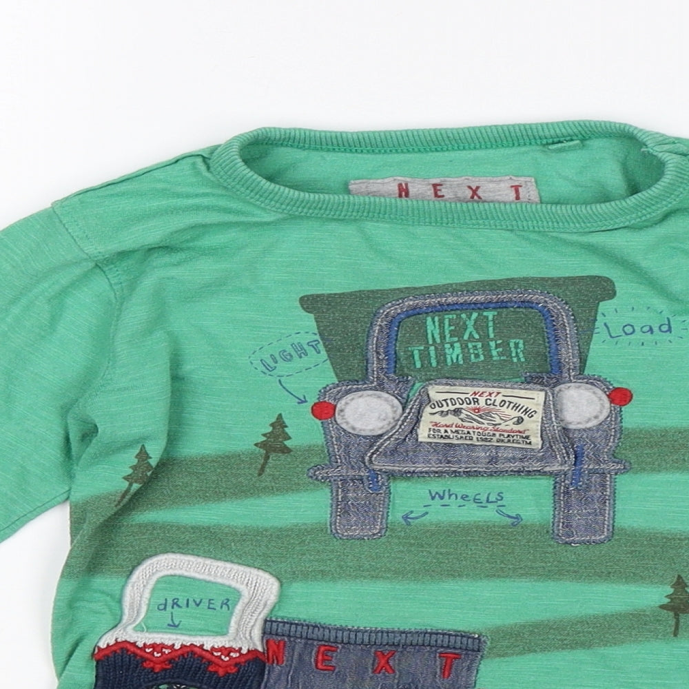 NEXT Boys Green   Jersey T-Shirt Size 2-3 Years  - Trucks