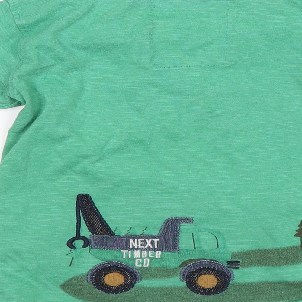 NEXT Boys Green   Jersey T-Shirt Size 2-3 Years  - Trucks
